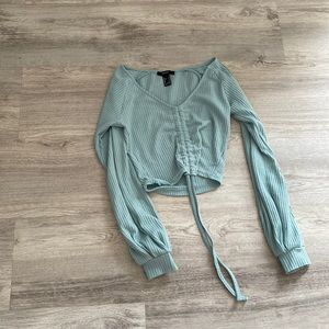 Teal long sleeve tee